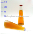 Factory supply 10 oz 300ml glass juice bottle, soda water glass bottle with lug cap